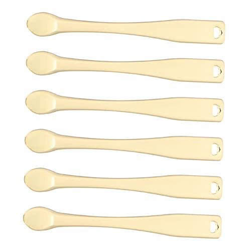 PLAFOPE 6 Stück Teiliges Metall Kosmetikspatel Langlebige Geschmacksneutrale Creme Löffel für Lotionen und Make Up Kompakt Leicht Tragbar für Hautpflege Unterwegs von PLAFOPE