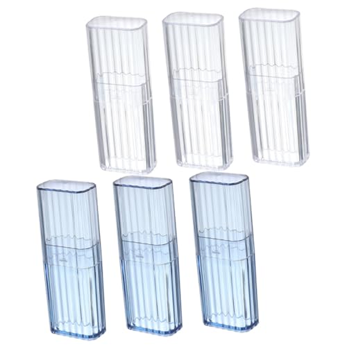 PLAFOPE 6 Stück Teiliges Transparenter Tragbarer Wattepad Wattestäbchen Organizer aus Langlebigem Material Kompakte für Reisen Make up und Zahnstochersortierung von PLAFOPE