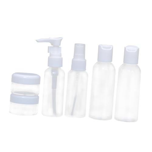 PLAFOPE 6-teiliges Reise-kulturflaschen-set Mit Trichter Löffel Auslaufsicheren Kunststoffbehältern Für Shampoo Lotion Nachfüllbaren Tragbaren Shampoobehältern Zufällige Farbe von PLAFOPE