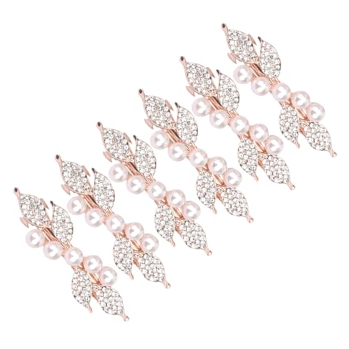 PLAFOPE 6stücke Perlen Und Strass Haarklammern Für Damen Haarspangen Für Besondere Anlässe Festivals Und Alltag Vielseitiges Haarschmuck Verschiedenen Farben von PLAFOPE