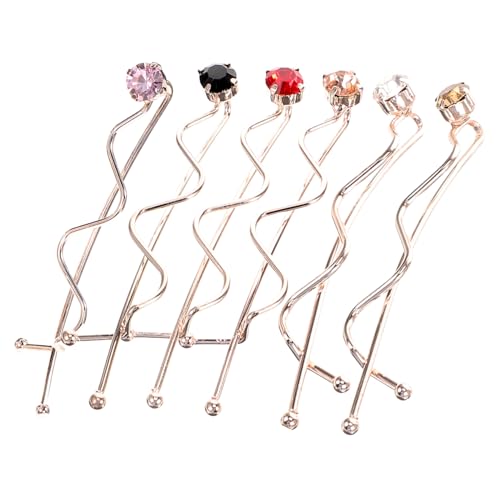 PLAFOPE 6stücke Seitliche Haarbarrettes Für Damen Dekorative Haarclips Strass-haarspangen Haarschmuck Für Frauen von PLAFOPE