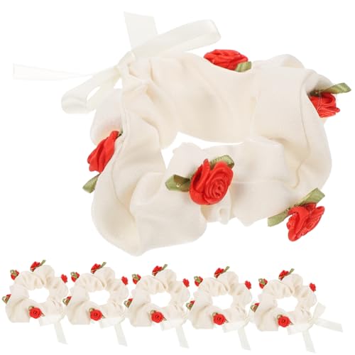 PLAFOPE 6stücke Pack Floraler Haarscrunchies Retro Blumen-haarbänder Elastische Haargummis Für Frauen Haarschmuck Aus Passend Für Verschiedene Haarstile Armband Tragbar von PLAFOPE
