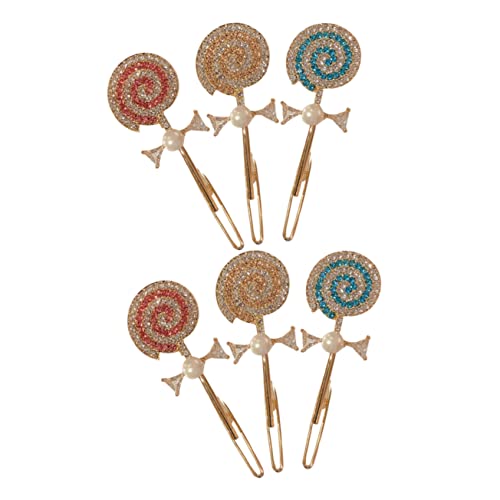 PLAFOPE 6stücke Strass-haarspangen Lutscherform Süße Haaraccessoires Für Mädchen Für Partys Hochzeiten Und Besondere Anlässe Leicht Und Langlebig Champagner Und Blau von PLAFOPE