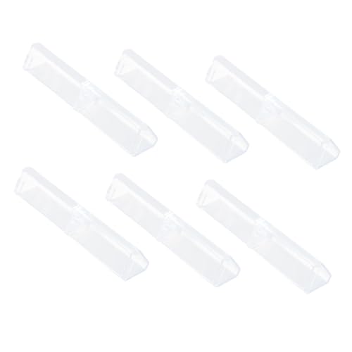 PLAFOPE 6stücke Teiliges Transparenter Dreieckiger Kunststoff-federmäppchen Multifunktionale Aufbewahrungslösungen Für Stifte Bleistifte Und Schreibwaren Für Schüler Und Bürobedarf von PLAFOPE