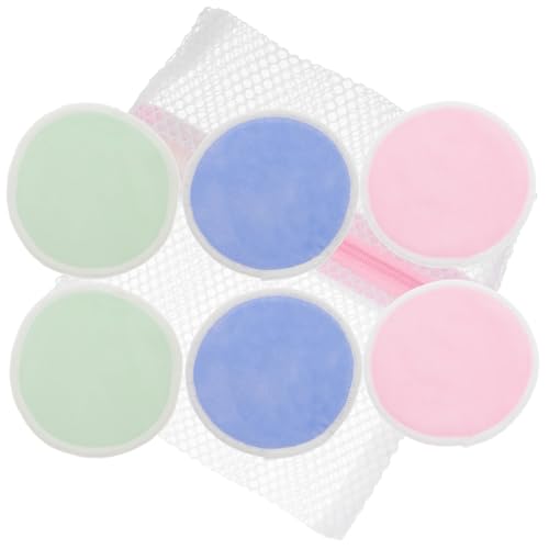 PLAFOPE 7 Stück Teiliges Waschbares Abschminkpads Set aus Bambusfaser Wiederverwendbare Makeup Entferner Pads in Blau Grün Mit Praktischem Aufbewahrungsbeutel Sanft und Hautfreundlich für von PLAFOPE
