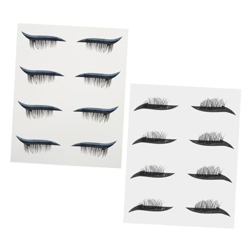 PLAFOPE 8paare Glitzer Eyeliner Aufkleber Für Augen Make-up Und Einfach Anzuwenden Schwarze Und Blaue Eyeliner Decals Für Und Mädchen Für Kreative Looks von PLAFOPE