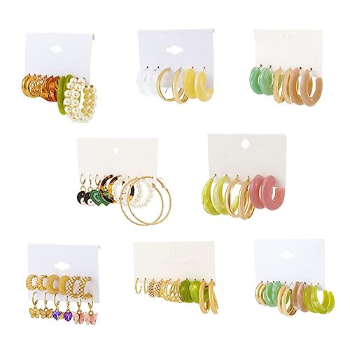 PLAFOPE 8 Sätze Perlenohrringe Set für Frauen Teiliges Mode Ohrschmuck Set mit Geometrischen Kreolen und Stilvollen Anhängern für Alltag und Besondere Anlässe PLAFOPE 8 Sätze Perlenohrringe Set für Frauen Teiliges Mode Ohrschmuck Set mit Geometrischen Kreolen und Stilvollen Anhängern für Alltag und Besondere Anlässe von PLAFOPE