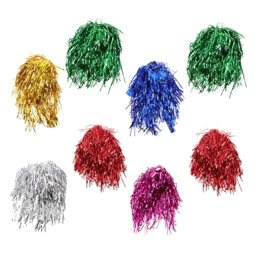 PLAFOPE Perücken Für Damen 8-teiliges Schillerndes Lametta-perücken-set Glänzend Für Erwachsene Party-kopfschmuck Kostümzubehör Für Weihnachten von PLAFOPE