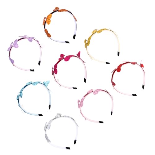 PLAFOPE 8stücke Schmetterlings Haarreifen Für Mädchen Glitter Haarbänder Für Partys Bunte Kinderkopfbedeckungen Rutschfeste Haarschmuck-dekorationen Für Karneval Und Fotos von PLAFOPE