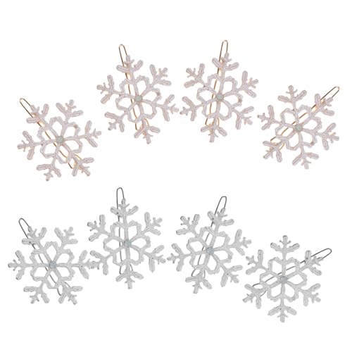 PLAFOPE 8 Stück Teiliges Weihnachts Schneeflocken Haarklammern aus Langlebiger Legierung Modischer Haarschmuck für Damen und Mädchen Alltag und Festtage Geeignet von PLAFOPE