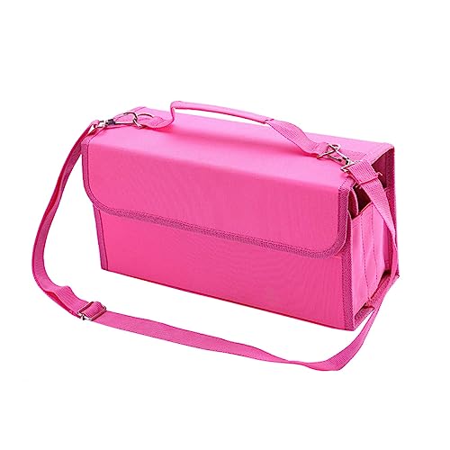 PLAFOPE Robuste Marker-Tasche Mit 80 Fächern Aufbewahrungstasche Für Bleistifte Und Stifte Mit Reißverschluss Schreibwarentasche Für Künstlerbedarf von PLAFOPE