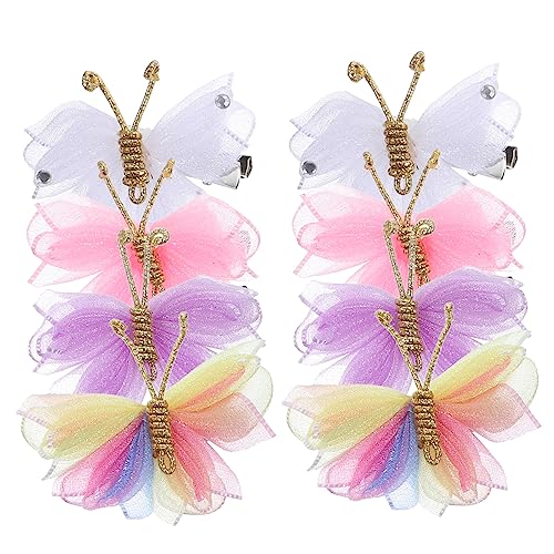 PLAFOPE 8stücke Teiliges Handgefertigte Schmetterling Haarspangen Für Mädchen Dekorative Haarklammern Für Hochzeiten Partys Und Alltag Für Verschiedene Frisuren von PLAFOPE