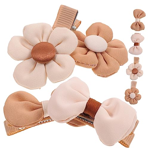 PLAFOPE 8stücke Blumenmädchen Haarschmuck Süße Schleifen Und Blumen-haarspangen Für Mädchen Hautfreundlich Für Geburtstag Weihnachtsfeier Und Partys von PLAFOPE