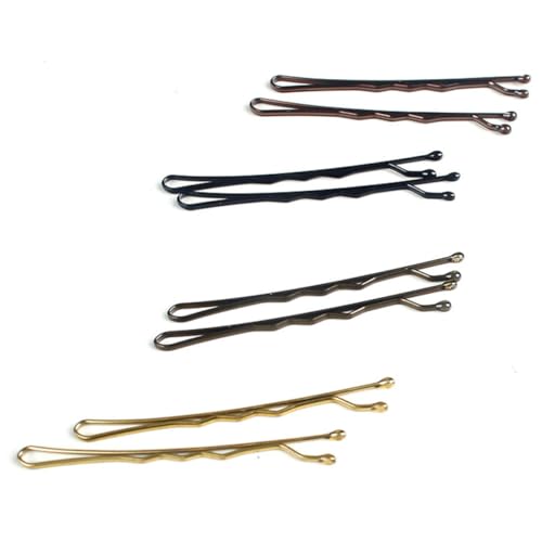 PLAFOPE 96 Stück Teiliges Haarklammern Gold Metall Haarnadeln mit Langlebigem Lack Rutschfeste Haarspangen für Frauen Stabile Styling clips für Pferdeschwanz und Zopffixierung von PLAFOPE