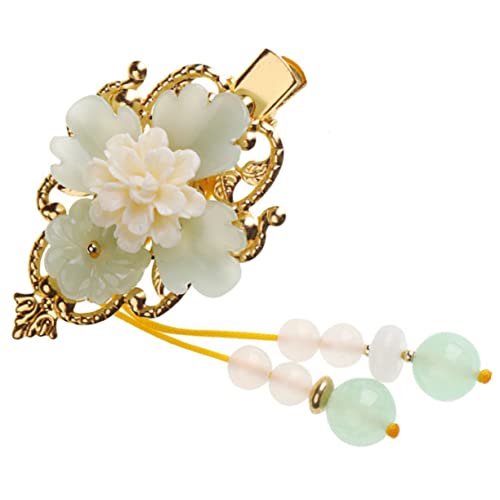 PLAFOPE Vintage Chinesische Haarspange Mit Blumen-design Und Quasten Klassische Haarklammer Für Für Hochzeiten Und Besondere Anlässe von PLAFOPE