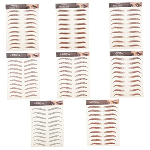 PLAFOPE 8blätter Aufklebbare Augenbrauen Sticker Augenbrauen Aufkleber Realistisch Make-up von PLAFOPE