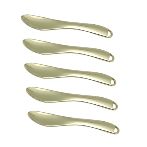 PLAFOPE Augencreme-löffel-set Aus Metall 5-teilig Hautpflege-spatel Für Lotion Creme Make-up Spatel Glänzend Für Frauen von PLAFOPE