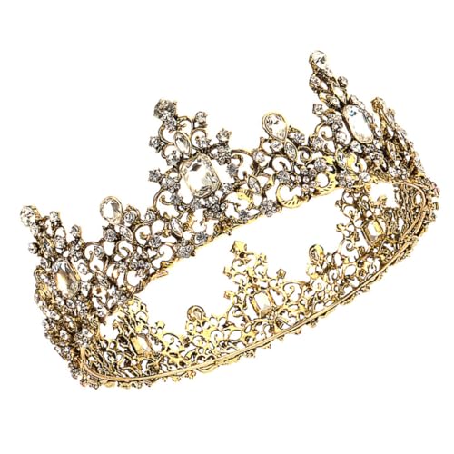 PLAFOPE Barock Vintage Brautkrone mit Strasssteinen Leichter Alloy Haarschmuck für Damen und Mädchen Eleganter Stirnreif für Hochzeit Geburtstag und Festliche Anlässe von PLAFOPE