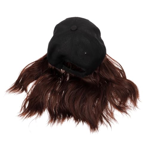 PLAFOPE Basecap Perücke Damen Synthetische Wellenlocken Mütze mit Haaren Leicht und Komfortabel Vielseitig für Alltag und Partys von PLAFOPE