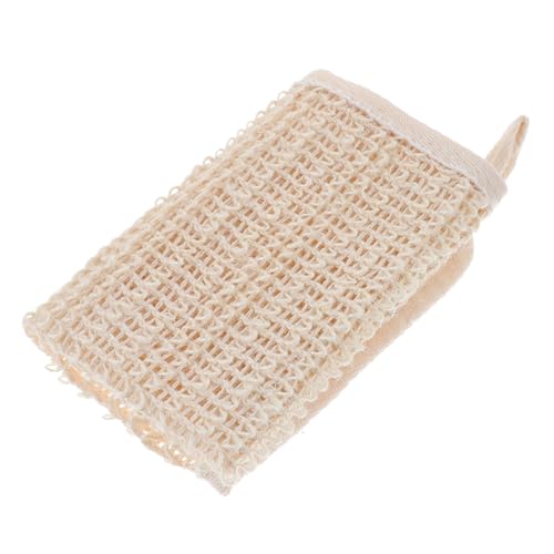 PLAFOPE Baumwolle leinen Körperpeeling Handtuch Doppelseitiger Rückenpeeling Rückenreiniger Tragbares Bio waschlappen Badetuch für Reise und Dusche Sanfte Reinigung Fördert Durchblutung von PLAFOPE