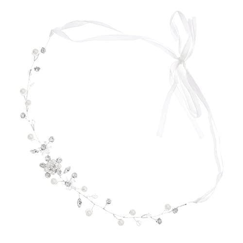 PLAFOPE Perlen-Braut-Stirnband glitzernde Stirnbänder für Frauen Blumenkranz Haarband Kopfschmuck von PLAFOPE