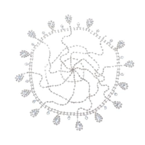 PLAFOPE Kreatives Braut-haaraccessoire Mit Wasserfall-rhinestones Elegantes Netz-headdress Für Hochzeiten Und Festliche Anlässe Leicht Und Dehnbar Für Damen Und Mädchen von PLAFOPE