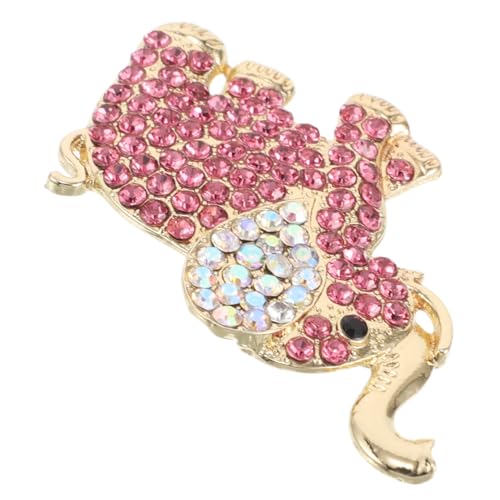 PLAFOPE Brosche Form Eines Kleinen Emaille mit Glänzenden Strasssteinen Stilvolles Accessoire für Frauen und Teenager für Kleidung Schals Rosa von PLAFOPE