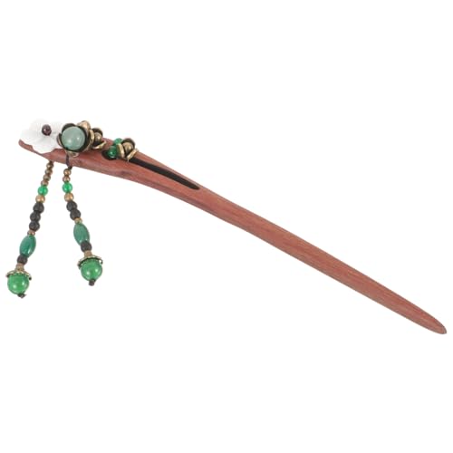 PLAFOPE Chinesischer Haarschmuck Roter Sandelholz Haarstab Vintage Holz Haarnadel Blume Damen Haarklammer Langes Haar Traditioneller Haarschmuck Elegant Für Feste Hochzeiten von PLAFOPE