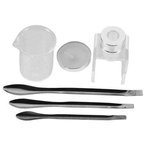 PLAFOPE DIY Lippenstift Reparatur Teilig Silikonform Präzisionsmessbecher Wachs Löffel Lippenpflege Werkzeug für Einfache Professionelle Reparatur Zuhause und Unterwegs von PLAFOPE