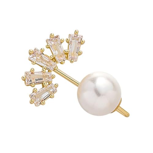 PLAFOPE Damen Brosche mit Perlen und Zirkonia Multifunktionale Sicherheitsnadel zum Fixieren von Kleidung Modischer Schmuck Accessoire Langlebig und Stilvoll für Vielseitigen Einsatz von PLAFOPE