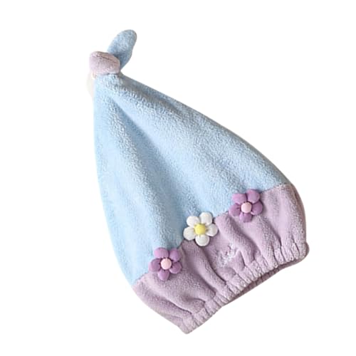 PLAFOPE Niedliche Haartrockenkappe Für Frauen Haartrockentuch Blumenmuster Schnelltrocknend von PLAFOPE