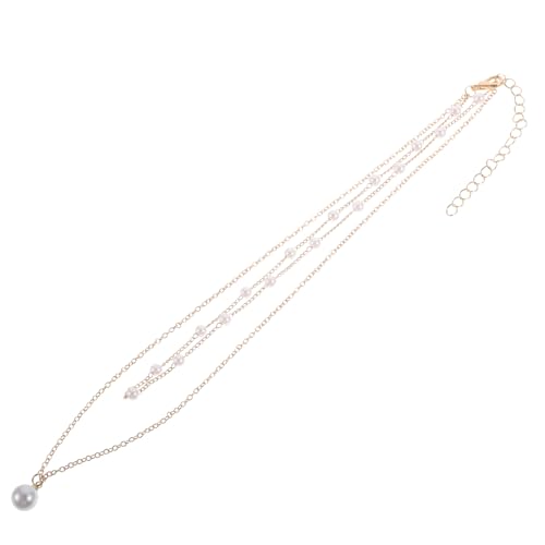 PLAFOPE Damen Perlenkette Gold Doppellagige Minimalistische Halskette mit Anhänger für Frauen Eleganter Modeschmuck für Besondere Anlässe PLAFOPE Damen Perlenkette Gold Doppellagige Minimalistische Halskette mit Anhänger für Frauen Eleganter Modeschmuck für Besondere Anlässe von PLAFOPE