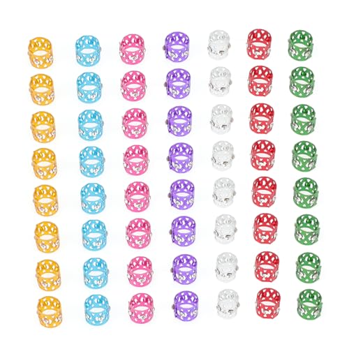 PLAFOPE 50stücke Dreadlocks Ringe Aus Legierung Modische Haarschmuck-ringe Für Zöpfe Und Haarverlängerungen Zubehör Für Kreative Frisuren Und -stile von PLAFOPE