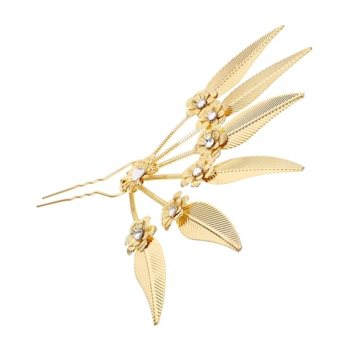 PLAFOPE Elegante Goldfarbene Haarnadel mit Blüten und Strasssteinen Stilvolles Metall haaraccessoire für Hochsteckfrisuren Langlebige French Hair Pin für Damen bei Hochzeit und Party PLAFOPE Elegante Goldfarbene Haarnadel mit Blüten und Strasssteinen Stilvolles Metall haaraccessoire für Hochsteckfrisuren Langlebige French Hair Pin für Damen bei Hochzeit und Party von PLAFOPE
