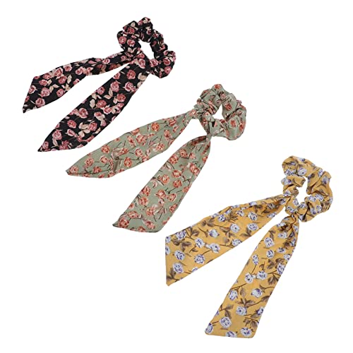 PLAFOPE Elegante Haarbänder Aus Schleife 3er-pack Pferdeschwanzhalter Haargummis Haarseile Für Mädchen Vielseitiges Haar-accessoire Modisches Haar von PLAFOPE