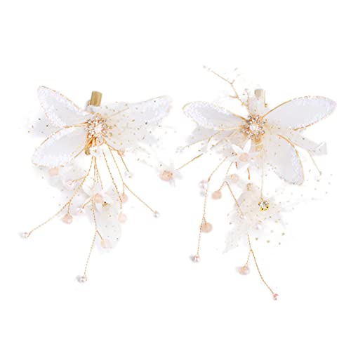 PLAFOPE 2stücke Goldene Netz-rhinestone Haarblumen-haarclips Mit Hochzeits-haaraccessoires Für Braut Und Brautjungfern Perlen-haarschmuck von PLAFOPE