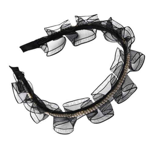 PLAFOPE Retro Schwarzer Lace Haarreifen Für Damen Französisches Design Vielseitig Tragbar Für Partys Hochzeiten Und Besondere Anlässe von PLAFOPE