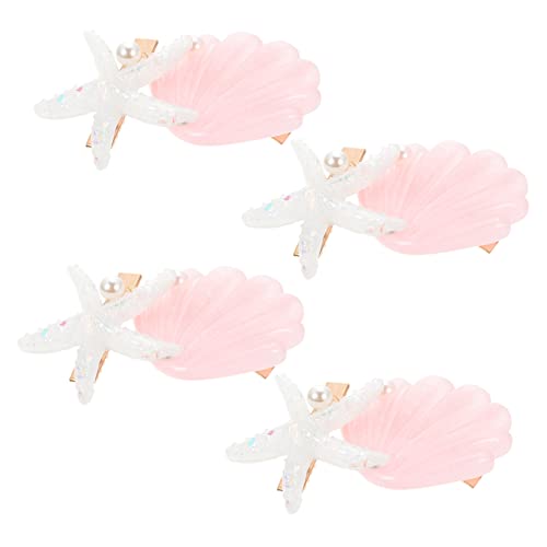 PLAFOPE 8stücke Meerjungfrauen-accessoires Damen Muschel-haarspangen Perlen-haarspange Strand-accessoires Damen Muschel-haarschmuck Strand-haarschmuck von PLAFOPE