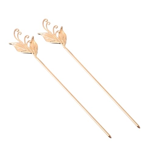PLAFOPE Essstäbchen-haarnadel Für Frauen 2 Stück Goldfarben Haarknoten-stick Accessoire Stilvoll Und Elegant von PLAFOPE