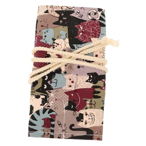 PLAFOPE Federmäppchen Aus Canvas Mit Hoher Kapazität Aufbewahrungstasche Für Aquarellstifte Buntstift-Organizer Multifunktionsfach Für Bleistifte Und Marker von PLAFOPE