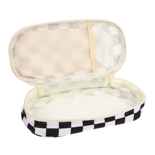 PLAFOPE Federmäppchen Pencil Case Organizer Großer Kapazität Kariert Stifthalter mit Robustem Reißverschluss für Schule Studenten Reise Schreibwarenbox von PLAFOPE