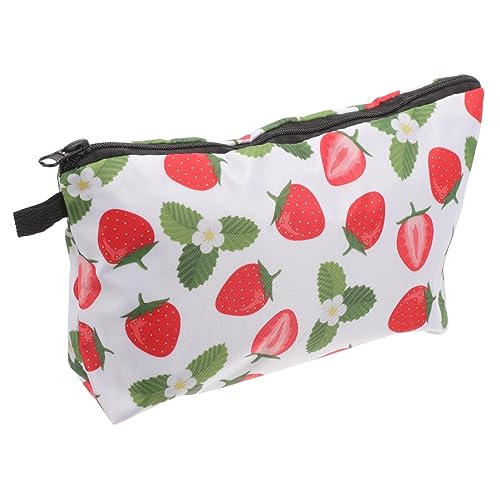 PLAFOPE Erdbeer Make-up Tasche Kleine Reißverschlusstasche Für Damen Erdbeer-federmäppchen Mit Tragbare Organisationstasche Für Handtaschen von PLAFOPE