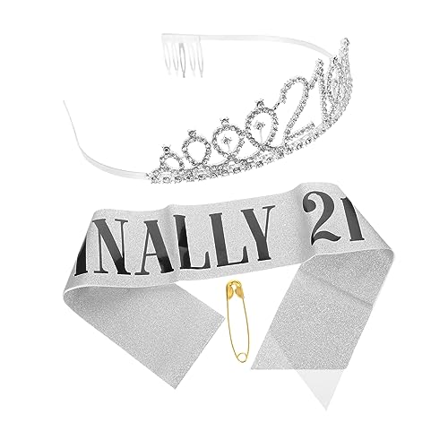 PLAFOPE Birthday Und Schärpe Glitzernde Krone Für Geburtstagsfeiern Zubehör Für Mädchen Frauen Und Mütter Für Besondere Anlässe von PLAFOPE