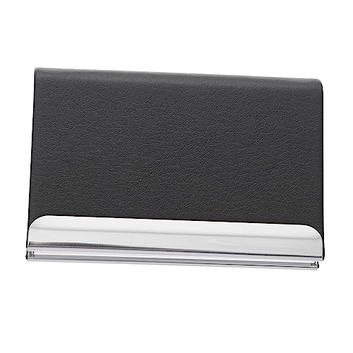 PLAFOPE Geldbörse Visitenkartenetui Karten-Organizer Kreditkartenetui Für Herren Leder-kartenetui Aufbewahrungstasche Für Ausweise Kompakt Und Tragbar Schwarz von PLAFOPE