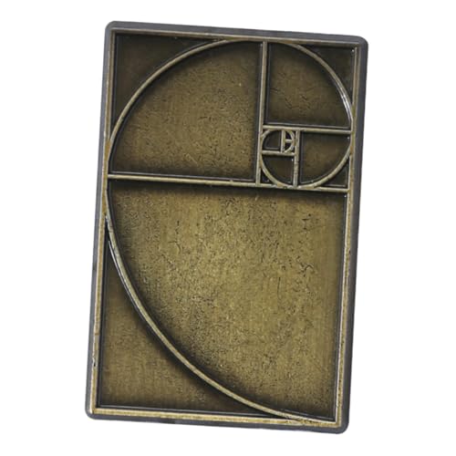 PLAFOPE Geometrische Anstecknadel Inspiriert Goldenen Schnitt Handgefertigtes Abzeichen für Lehrer und Mathe Enthusiasten Vielseitiges Schmuckstück als von PLAFOPE