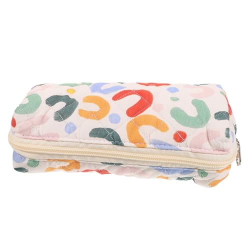 PLAFOPE Gesteppte Kleine Kosmetiktasche aus Baumwolle mit Floralem Muster Geräumig und Tragbar Multifunktional als Reise Make up Tasche und Stiftetui für Damen und Teens von PLAFOPE