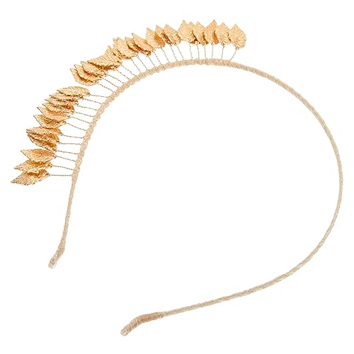 PLAFOPE Blattkrone Stirnband Aus Blattgold Blatt-stirnband Für Die Braut Blatt-stirnband Für Die Hochzeit Hochzeitsblatt-stirnband Stirnbänder Legierung Fräulein Kopfbedeckung Popularität von PLAFOPE