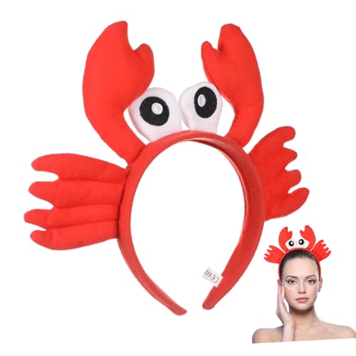 PLAFOPE Plüsch-haarreif Mit Großen Augen Krabben-stirnband Kreativer Kopfschmuck Für Geburtstagsfeiern Und Kostümpartys Verstellbares Haarband Für Mädchen Und Damen von PLAFOPE