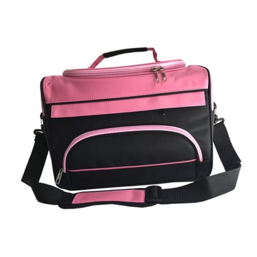 PLAFOPE Große Canvas Kosmetiktasche mit Wasserabweisendem Material Vielseitige Make Up Aufbewahrungstasche mit Fächern für Friseurwerkzeuge Handlich Umhängetasche für Damen und Stylisten von PLAFOPE