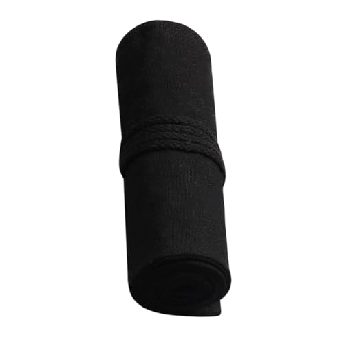 PLAFOPE Großes Canvas Rollmäppchen mit Fächern Tragbarem Stiftehalter Stilvollem Pencil Roll Wrap Handliche Federtasche für Künstler Zeichenbedarf Praktisch für Unterwegs von PLAFOPE
